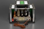 Radio-Glo Stained Glass + Chrome Radio in Green with White - Stunning